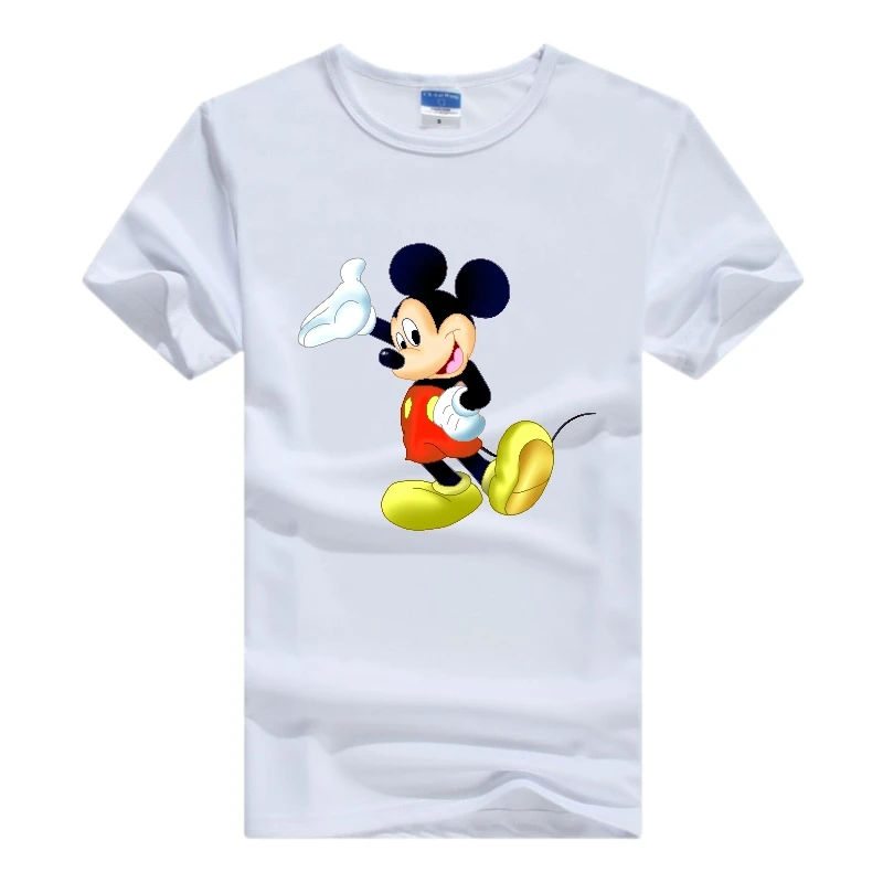 Disney Cartoon T-shirts Mickey Mouse Minnie Graphic T Shirts Women Plus Size Tees White Clothes Summer Harajuku Blouse Mens Tops