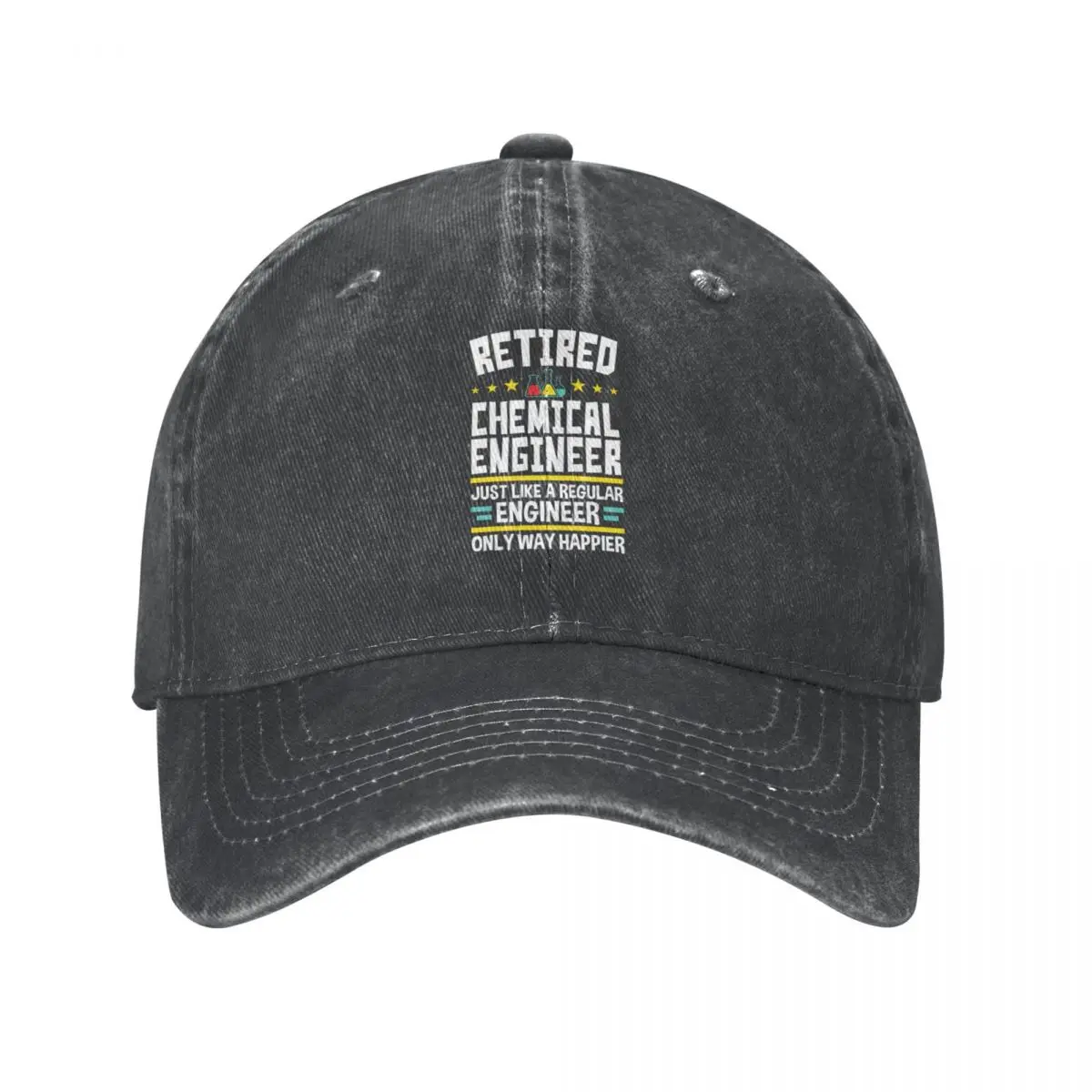 Retired Chemical Engineer Just Like a Regular Engineer Except Way Happier Cowboy Hat Rave Snapback Cap Women's 2024 Men's