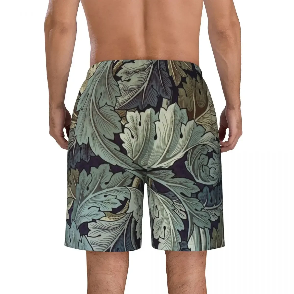 Acanthus By William Morris bañadores para hombre, ropa de playa de secado rápido, pantalones cortos de playa, patrón textil