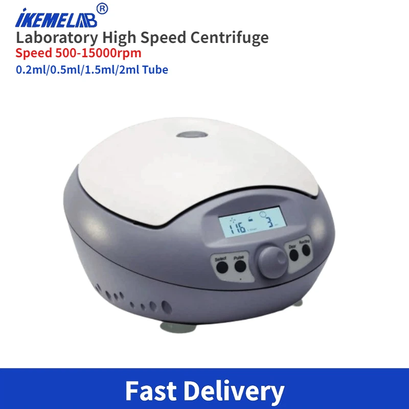 

IKEME Lab High Speed Plasma Centrifuge 15000rpm 0.2ml/0.5ml/1.5ml/2ml * 12 Tube Mini Centrifuge Machine