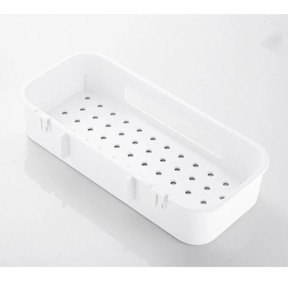 

Suction Cup Basket Storage Rack Metal Wall Shelf Non Punch for Bathroom Kitchen Self Draining Organizer Soap Dish Holder