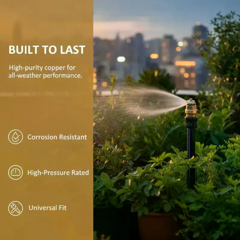 1Pcs Lawn Grass Garden Irrigation Sprayer 1/2 Inch Brass 180 Degree Adjustable Refractive Micro Sprinkler Mist Watering Nozzle