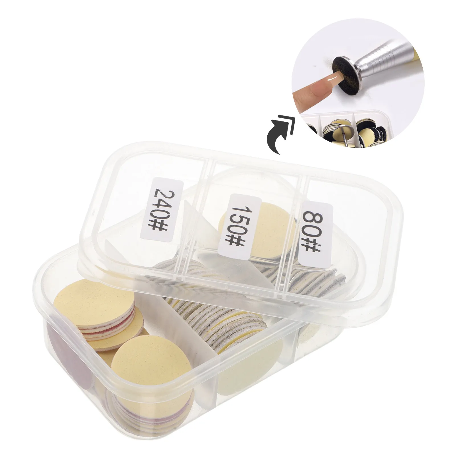 1Set Manicure Sanding Paper Discs 25Mm Foot File Replacement Pads 80 150 240 Grit Nail Drill Sanding Discs Foot Dead Skin