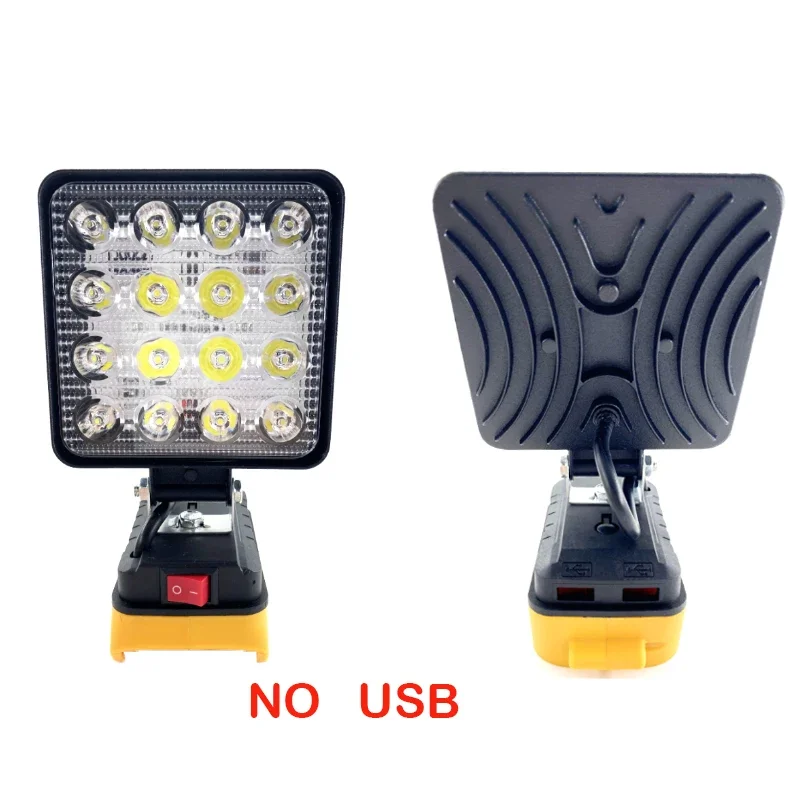 3/4/5inch LED Light For DEWALT Lamp Work Light Tool Light Flashlight 12W-30W Camping tools Campfire for 14.4V-20V Li-ion Battery