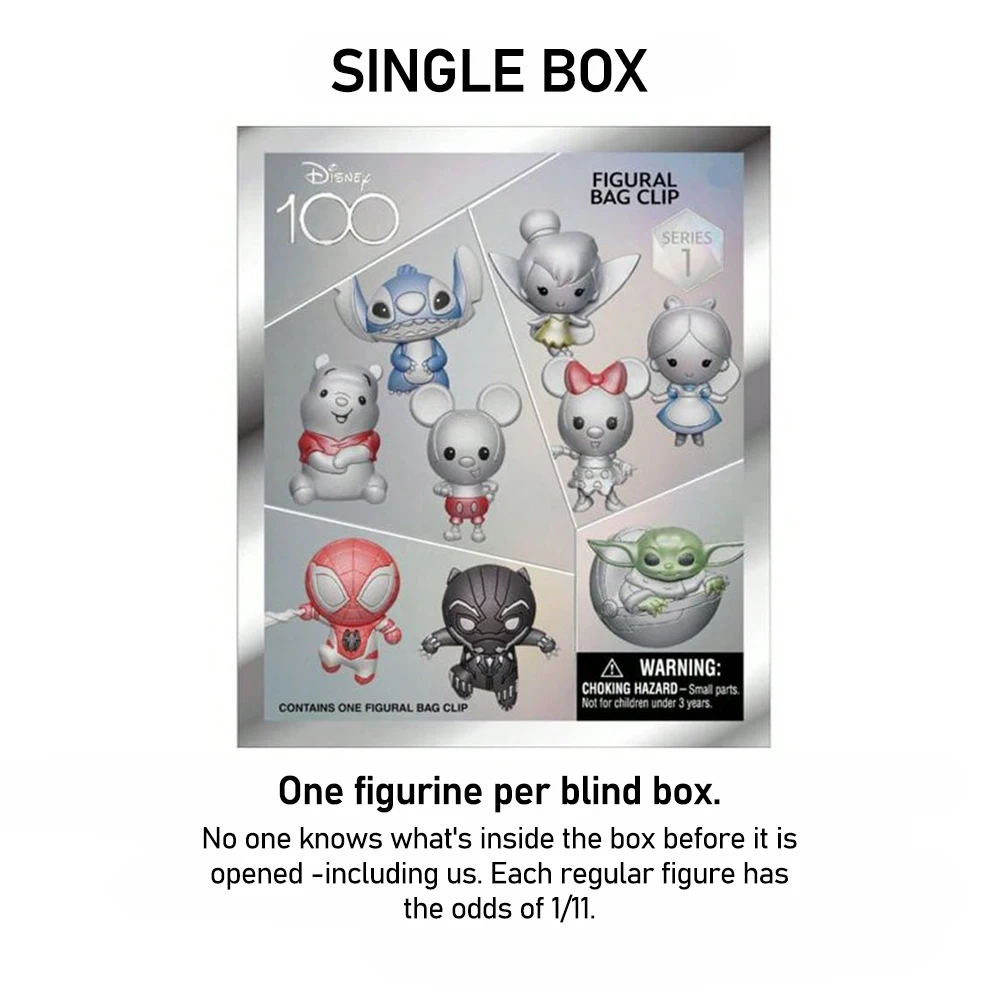 พวงกุญแจกล่องสุ่มลิขสิทธิ์แท้จากดิสนีย์ มิกกี้ มินนี่ สติทช์ วินนี่เดอะพูห์ ของขวัญสำหรับกระเป๋าเป้ 1 ชิ้น ดิสนีย์