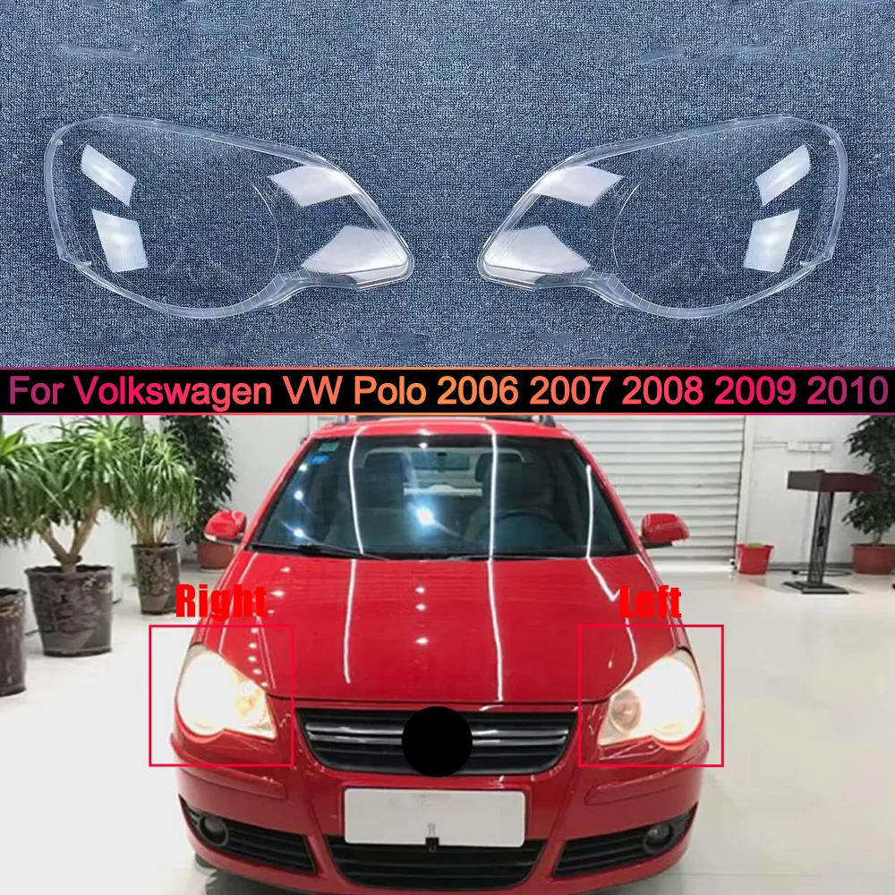 

Для Volkswagen VW Polo 2006-2010: Аксессуары для авто, крышка фары, рассеиватель, линза, корпус фары, плексиглас