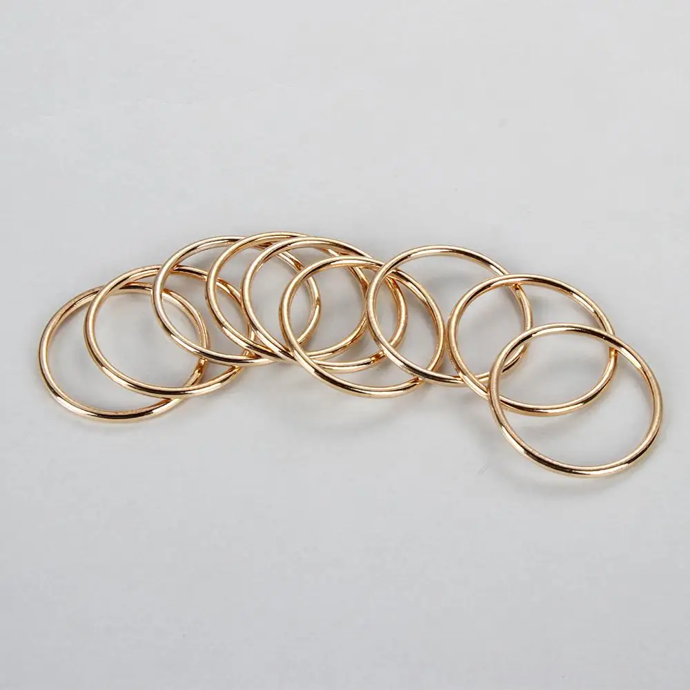 10pcs/lot Gold Silver Circle Ring Connection Alloy Metal Shoes Bags Belt Buckles DIY Craft Supplies Webbing