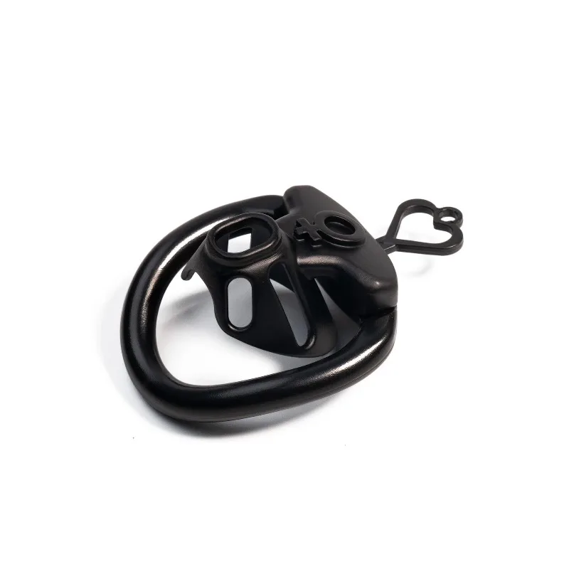 Sissy Mini Chastity Cage Hollow Chastity Lock Pot Lid Lock Male Positive Penis CB Lock Abstinence Restraint with 4 Rings Sex Toy view 3