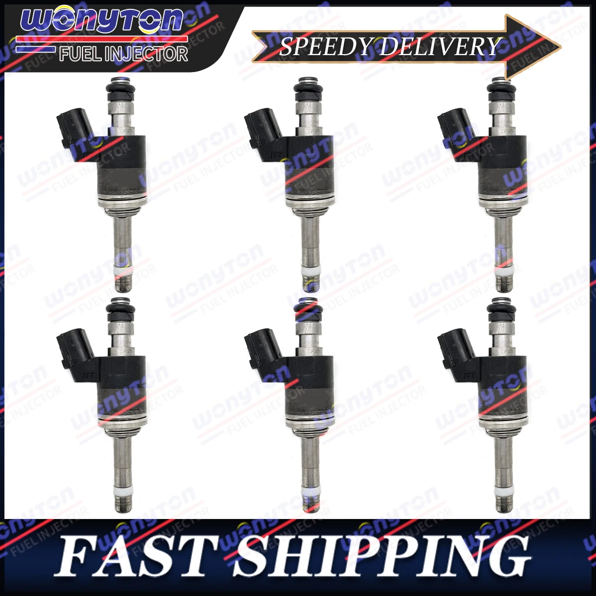 

Set of 6 Fuel Injectors For Honda Odyssey Pilot Ridgeline 3.5L V6 16010-RLV-315