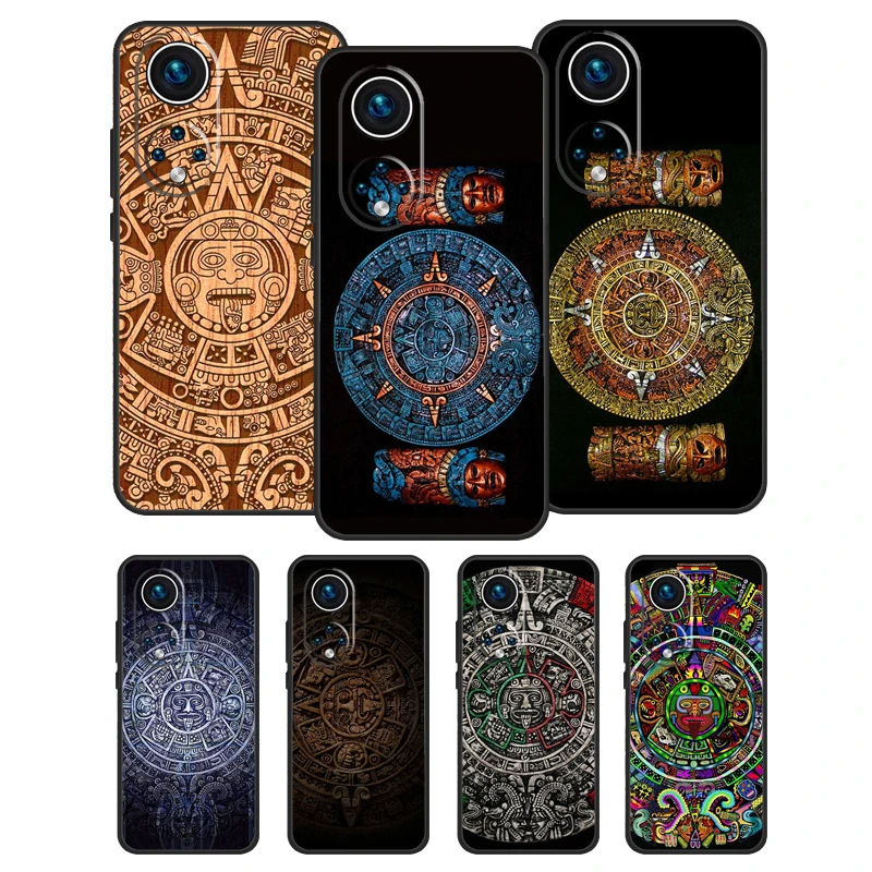 Mayan Calendar Wood Pattern For Huawei Honor 50 X9 X8 X7 Magic4 Pro P50 P20 P40 P30 Lite P Smart Z 2021 Nova 5T Case