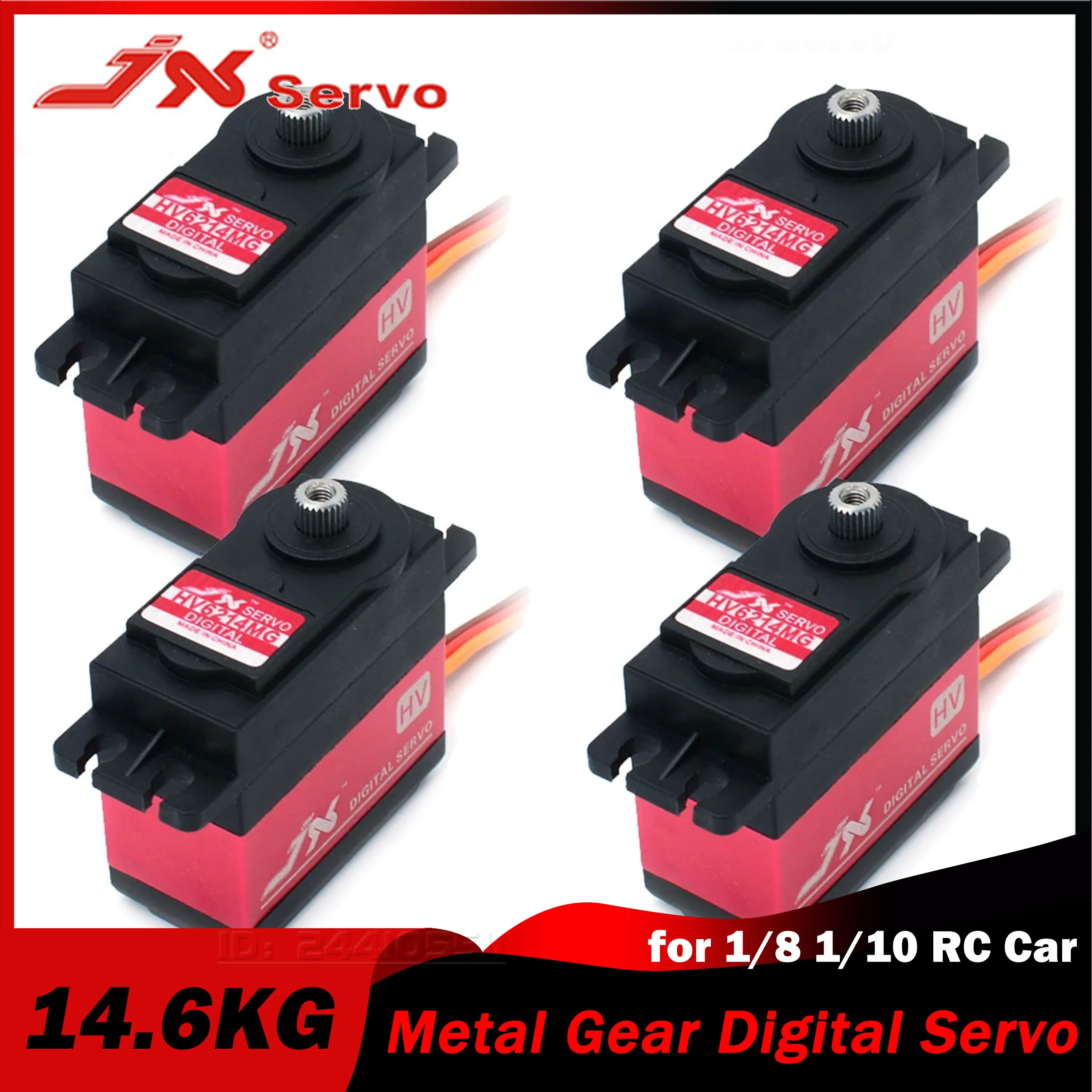 

JX 14.6KG Servo PDI-HV6214MG HV Metal Gear Digital Motor 6.0-7.4v for 1/8 1/10 RC Car TRX4 Slash Scx10 Yk4102 104001 Arrma Plane