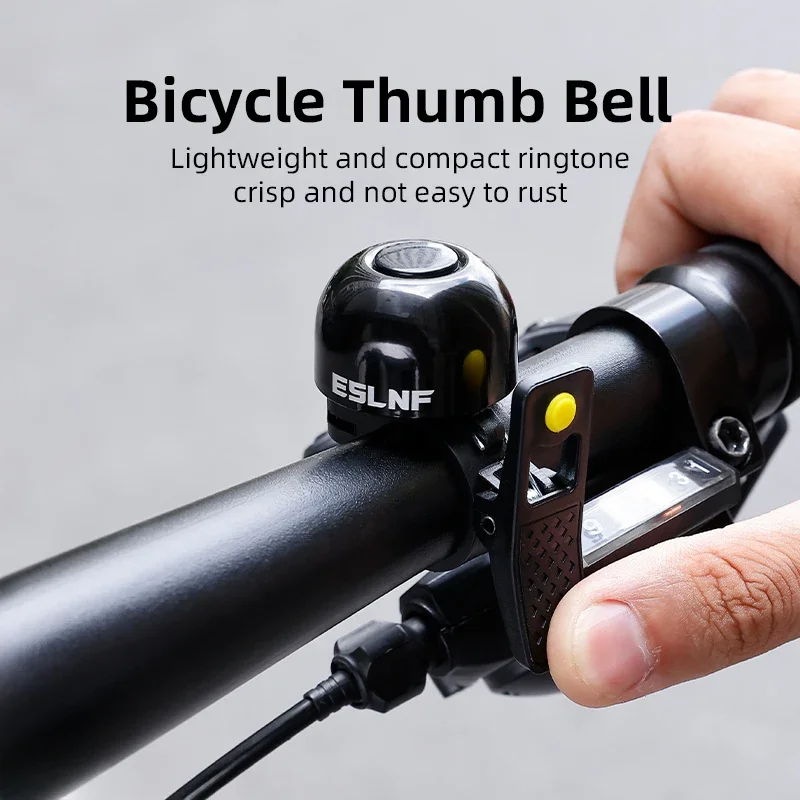 ESLNF High Decibel Bicycle Bell Aluminum Alloy Thumb Bicycle Bell Road Bike Mountain Bike Handlebar Bell Bicycle Accessories