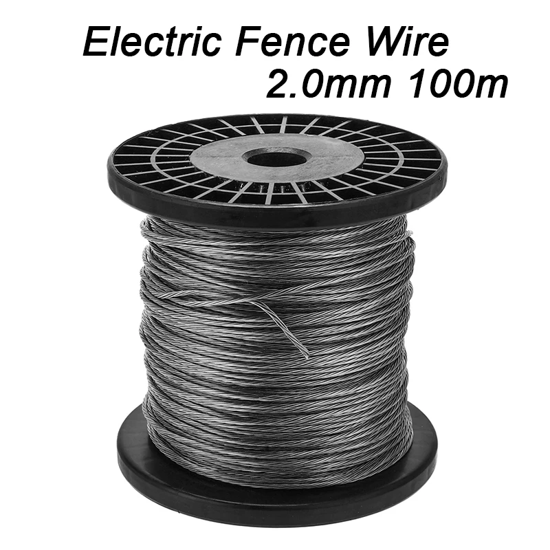 

100/500M Roll Electric Fence Rope Polywire with Steel Poly Rope for Animal Fencing Ultra Low Resistance Wire and Accessory Hot