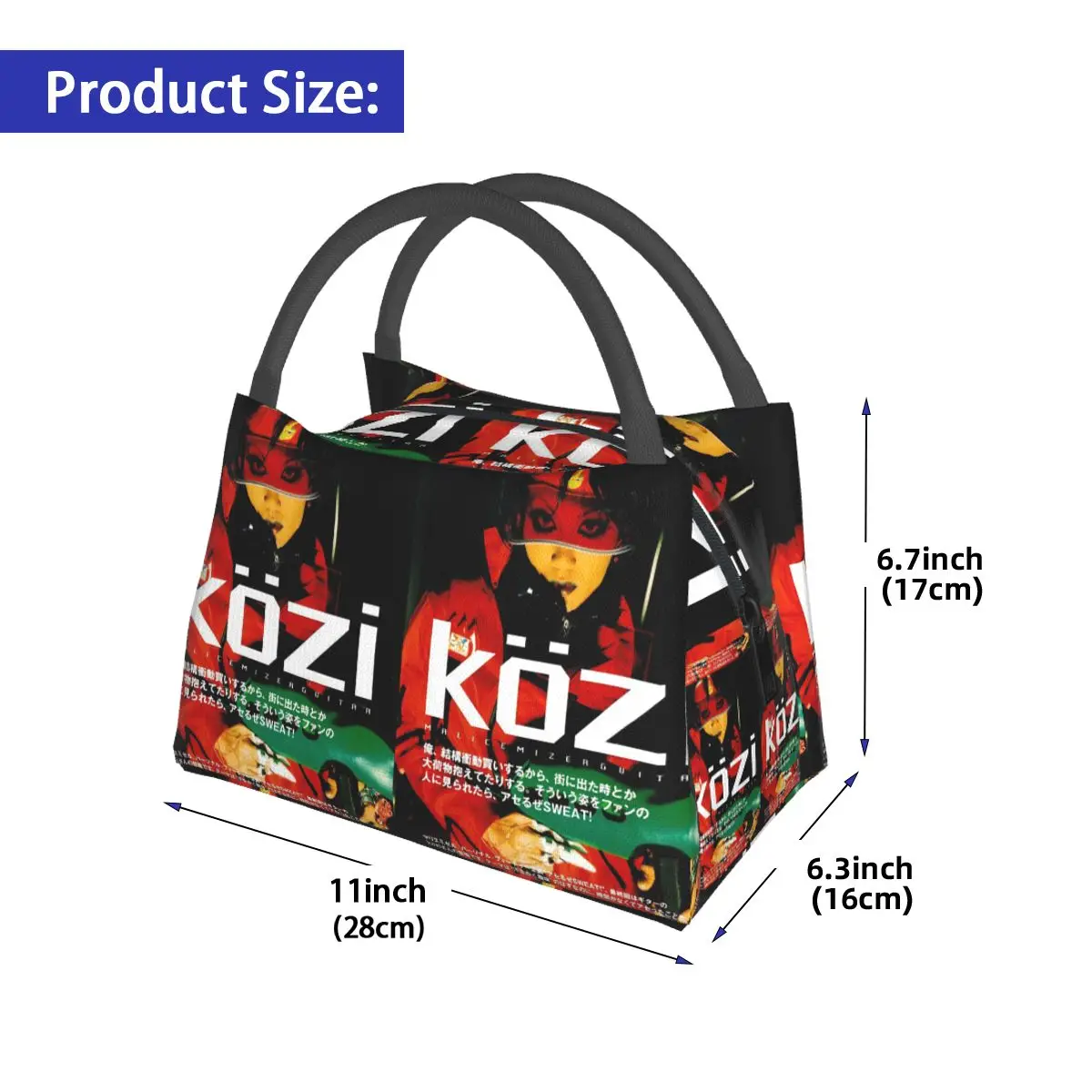 Malice Mizer Visual Kei Japanese Rock Band Gothic Insulated Lunch Bag for School Picnic Storage Food Boxes Thermal Lunch Box