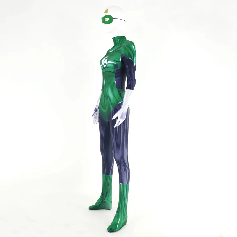 2025 New Green Lantern Costume Women Superhero Zentai Suit Ladies Cosplay Jumpsuit for AdultQAQ1