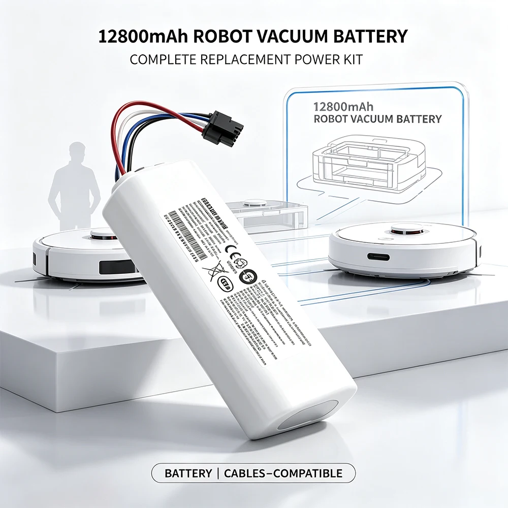 For Dreame L10s Ultra L10s L10 Ultra Robot Vacuum Mop Cleaning Machine Super Strong Replacement 12800mAh BatteryPack 4INR19/66-2
