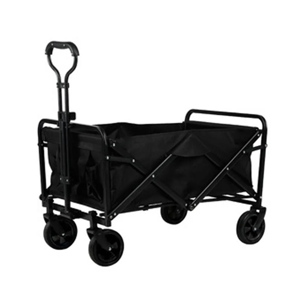 Folding trolley Outdoor camping barbecue trolley, large capacity lightweight storage trolley, folding camping trailer, camping