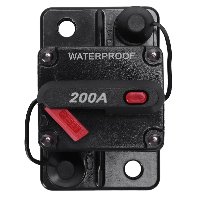 12V/24V Car Marine Audio Fuse Holder 200A Manual Reset Circuit Breaker