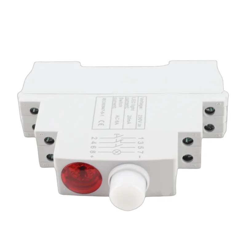 DIN Rail Indicator Light LED Indicator Lamp For Magnetic Starter Contactor Electrical Line Control AC DC 230V