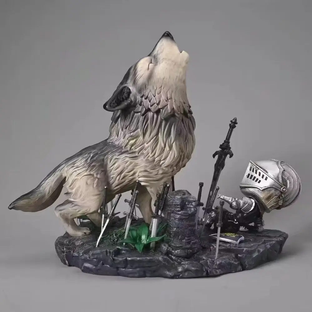 Dark Souls the Great Gray Wolf Sif Figural 21 سم نموذج دمية عرض لعبة ديكور