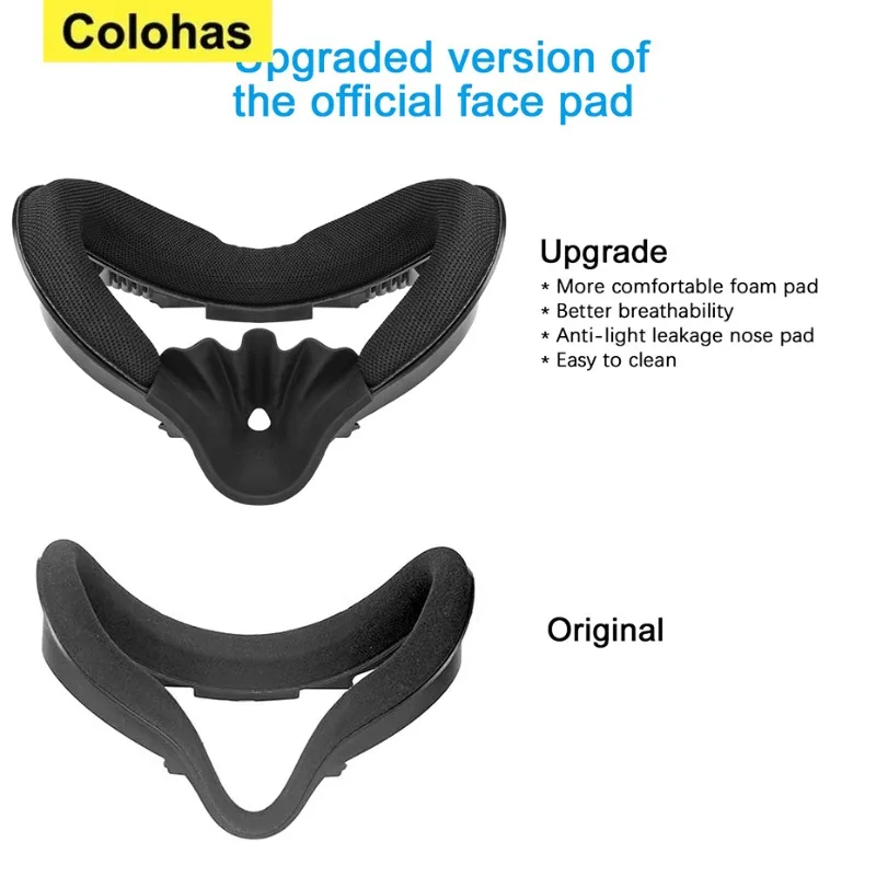 Colohas Foam Replacement Widen Shaped Facial Interface Bracket Accessories for Oculus Quest 2 Breathable Sweat Guard Face Pad