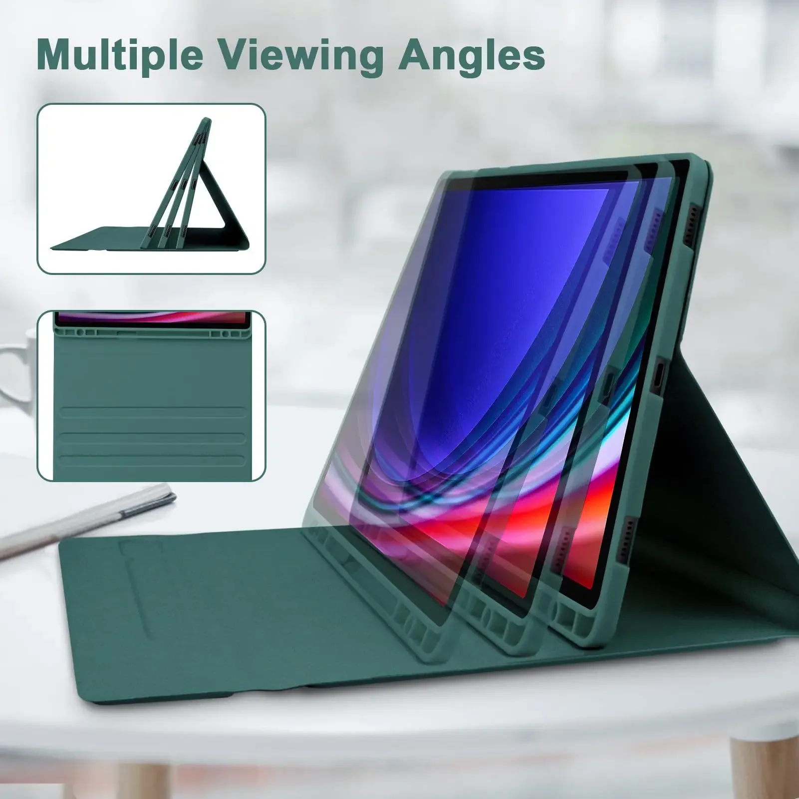 NOWOŚĆ dla Samsung Tab S8 S9 S10 Plus 10'' Keyboard Case S7 FE A9 A8 A7 Tablet Cover Shockproof Kickstand Smart Leather with Mouse