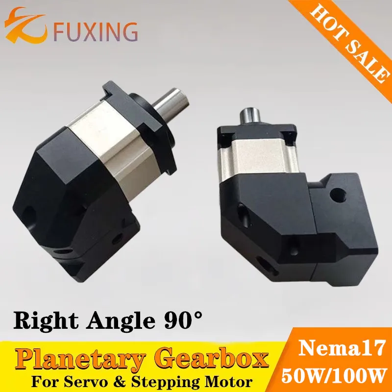 Right Angle Gearbox 90 Degree Precision Planetary Gearbox 50w/100w Servo Mema17 Stepping Motor Speed Reducer Ratio 1:4 1:5 1:10