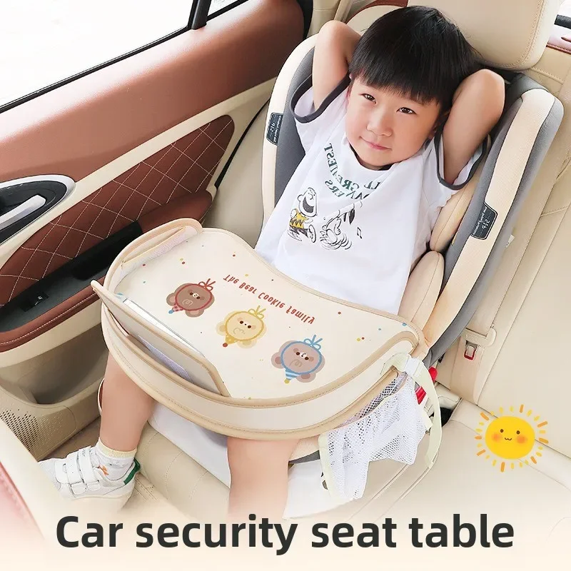 Teenage Car Seat Tray - Waterproof, Multifunctional Rear Seat Storage and Dining Table - Cute Cartoon Design
