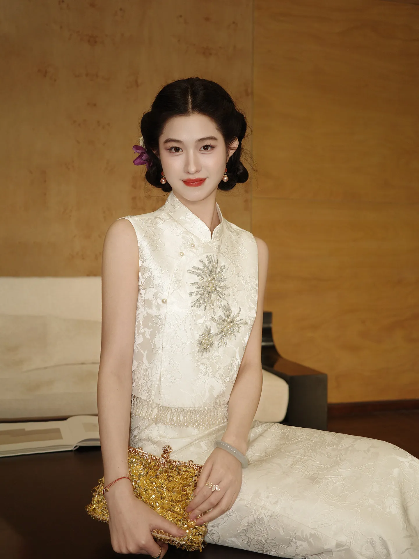 

Lingi New Chinese Sle ort Sve Vest And Skirt Set Women's Faion Tassel Trim High Waist Straight Cut Spring 2026