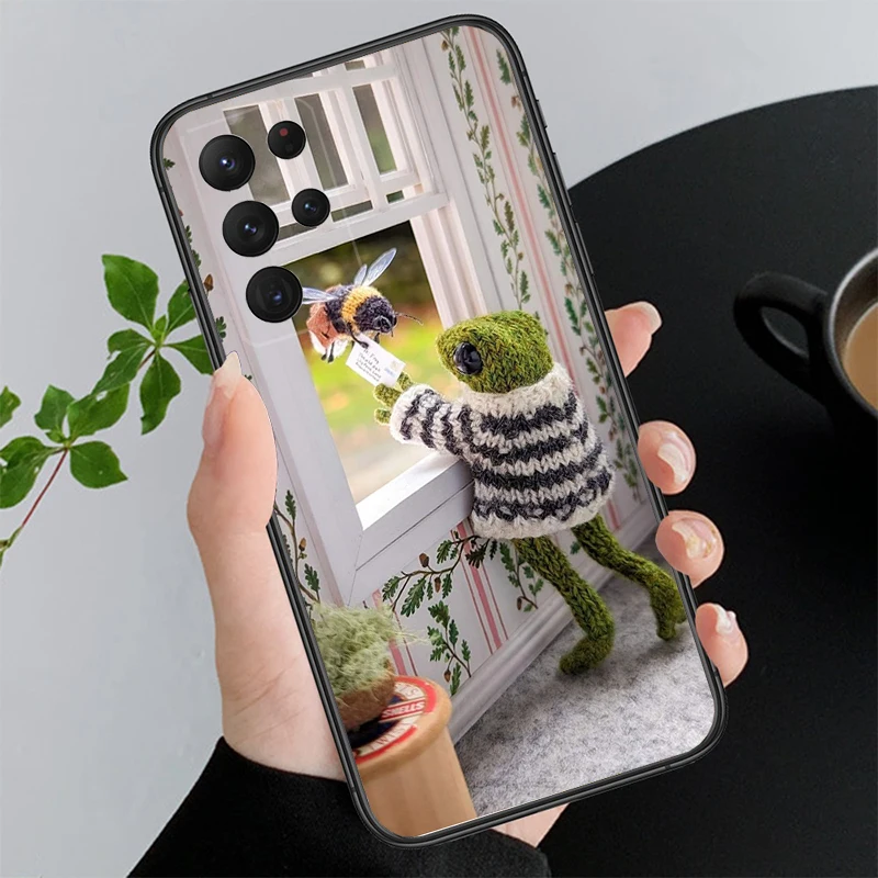 

Phone Case For Samsung A17 A55 A16 A56 A35 A15 A53 A54 A33 A34 A25 A05S A52 A52S A07 A26 A06 Frog