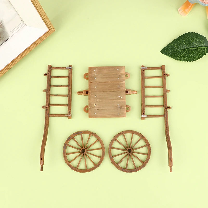 Dollhouse Miniature Simulation Assembled Cart  Model DIY Accessories Garden Furniture Toys  Decor DIY Accessories