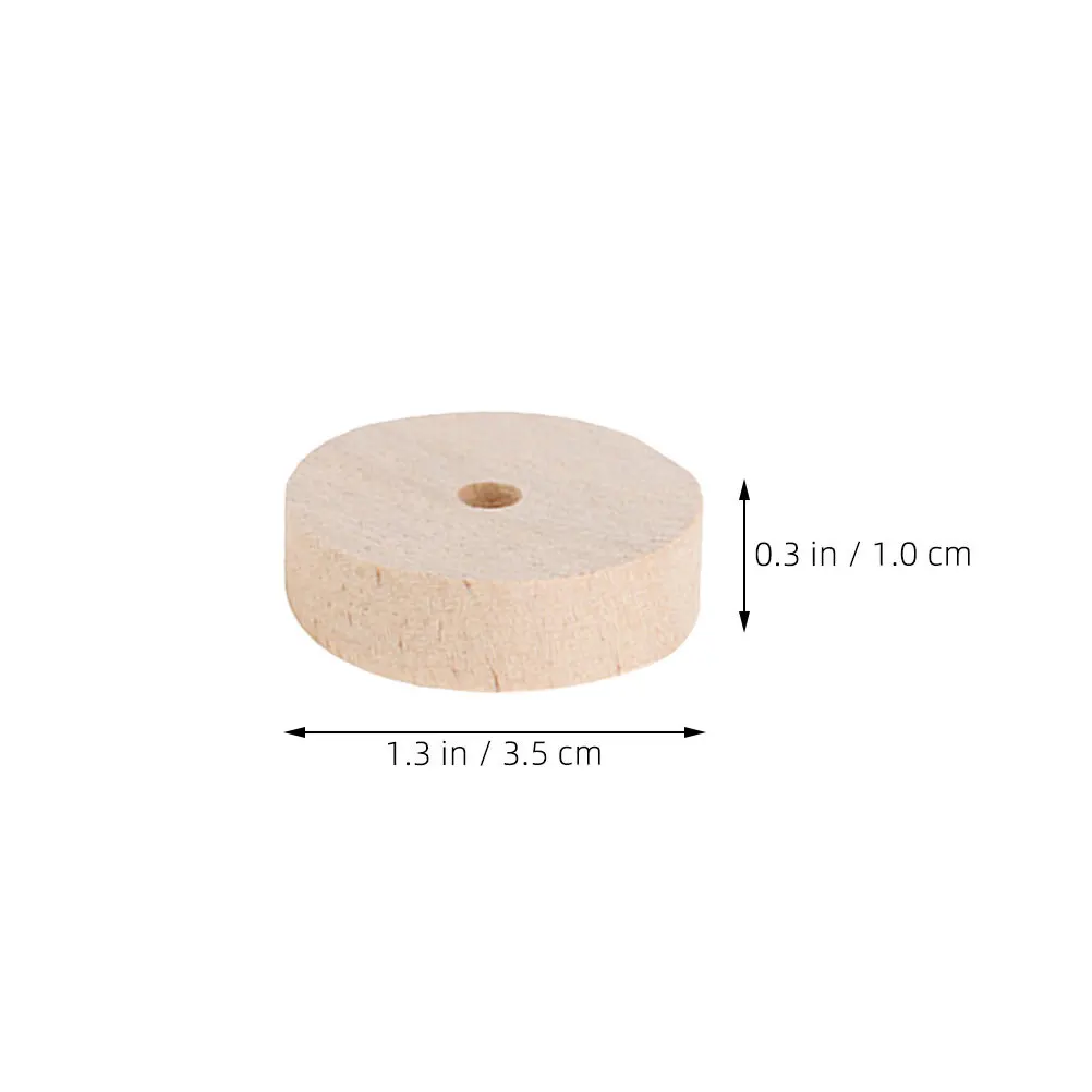20 pcs Handmade Car Wood Wheels 35Mm With 5Mm Center Hole Natural Unfinished Diy Craft Supplies For Cars Kids Projects Wooden