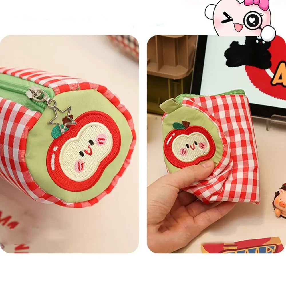 مكتب حقيبة التخزين مقلمة الحقيبة وسادة شكل سستة القرطاسية حقيبة التخزين سعة كبيرة صندوق أدوات مكتب منقوشة حقيبة القلم #6