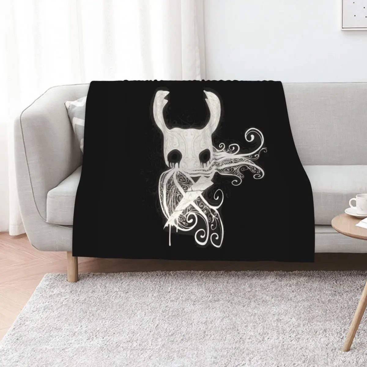 The Knight from Hollow Knight - Born of God and Void Throw Blanket for winter Decoratives Softest Furrys anime Blankets