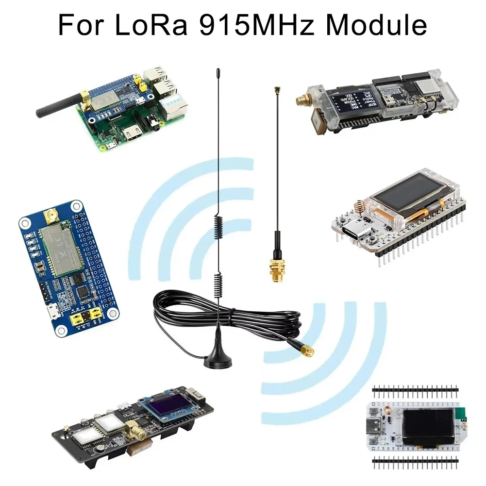 6.5 Feet Magnetic Antenna Long Range Antenna For Lora 10dBi Gain 900-930MHz Frequency Water And Rust Resistant