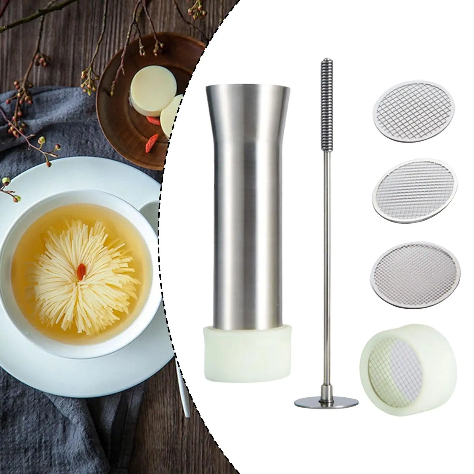 

Измельчитель тофу Премиум Профессиональный, портативный, кухонные аксессуары, ручной пресс для тофу, кухонный инструмент, нержавеющая сталь