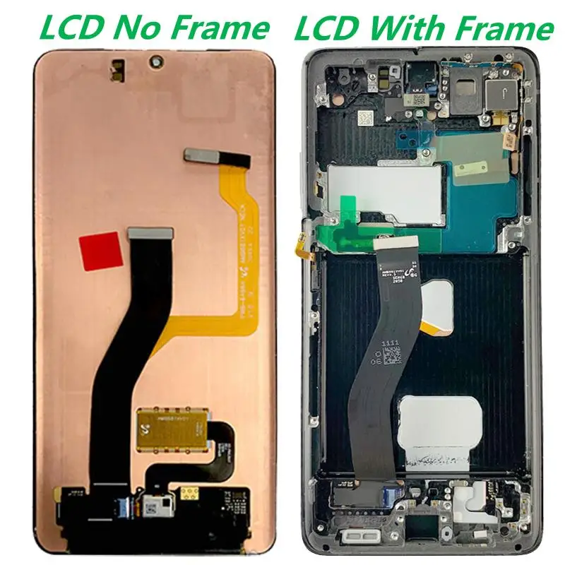 Original 6.8  For Samsung Galaxy S21Ultra LCD Display With Frame SM-G998U G998F/DS Touch Screen Digitizer Assembly Replacement