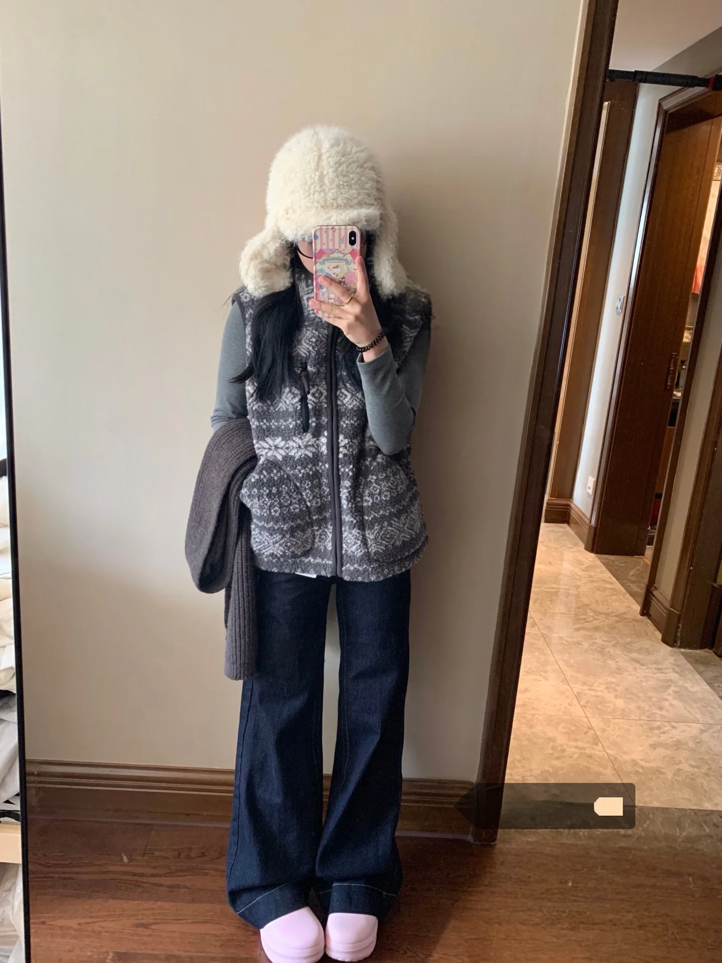 

Женский жилет из меха ягненка в стиле ретро в американском стиле с воротником из овечьего меха, теплая верхняя одежда с воротником, винтажный топ на молнии