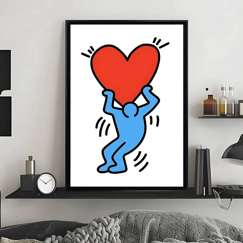 ملصق فيلم K-Keith Haring صور جدارية لغرفة المعيشة ديكور الخريف وغرفة النوم #5