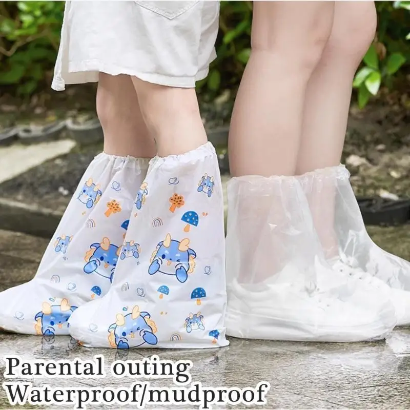 

X5XA Disposable Rain Shoe Anti Slip Lightweight Thicken Shoe Boot Covers Overshoes