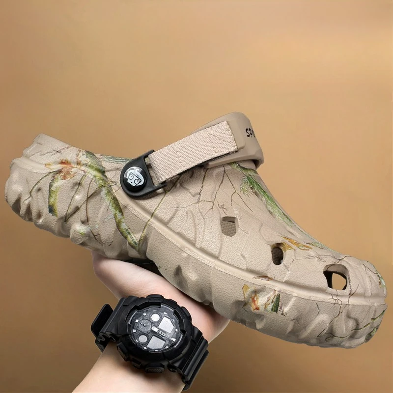 

Лето 2023, мужские сандалии, новая домашняя садовая обувь, удобные и легкие мужские тапочки, нескользящие шлепанцы с мягкой подошвой, сандалии