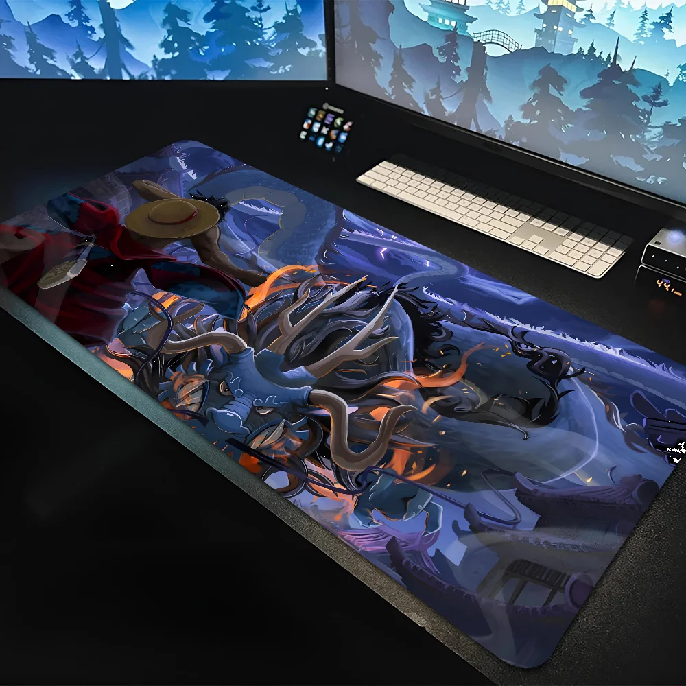 1pc One Piece Luffy Non-slip Mouse Pad Suitable For Office Computers Laptops E-sports Game Desk Mats XXL Keyboard