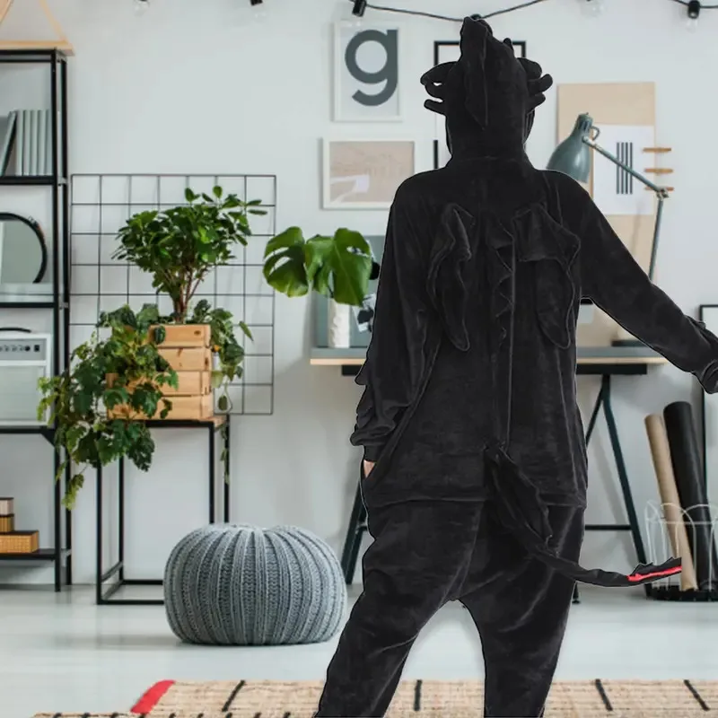 CyP-jsmen بيجامة بلا أسنان مع أحذية الحيوان التنين قطار الفانيلا زي الشتاء أفخم نيسيي PJS تأثيري الأسرة امرأة الكبار