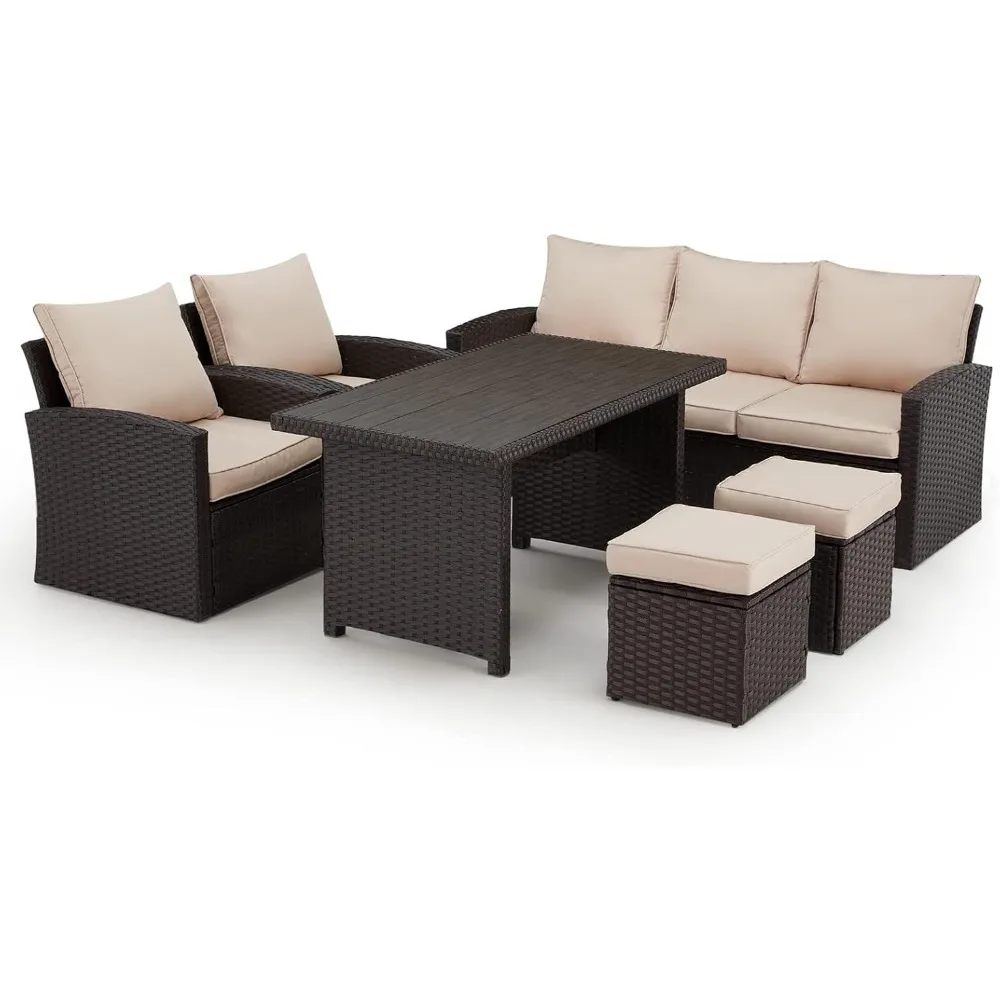 Patio Furniture Set Outdoor Garden Furniture Sets Balcony Table Lounge Rattan Outside Cheap Terrace Luxury Deals High Quality