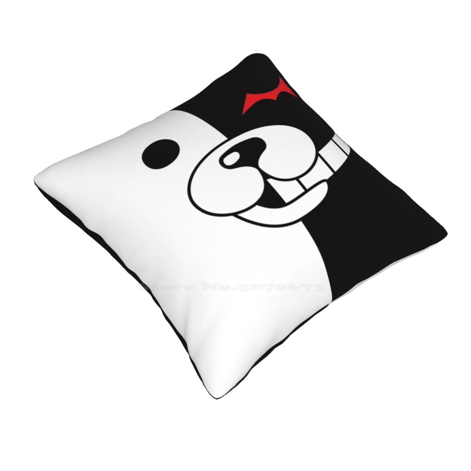 Danganronpa-Monokuma Home Sofa Car Cushion Cover Pillowcase Monokuma Danganronpa Dangan Ronpa Monomi Hope Vs Despair Despair Vs