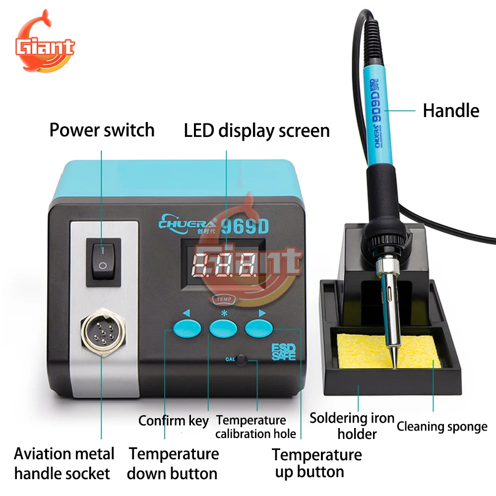 Digital Constant Temperature Soldering Station Anti-static Electric Soldering Iron Quickly Heating Circuit Board Welding Tools