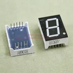 100pcs 10 Pins 8011BY 8011AY 0.8 Inch 1 Bit Digit 7 Segment Yellow LED Display Share Common Anode Cathode Digital Display