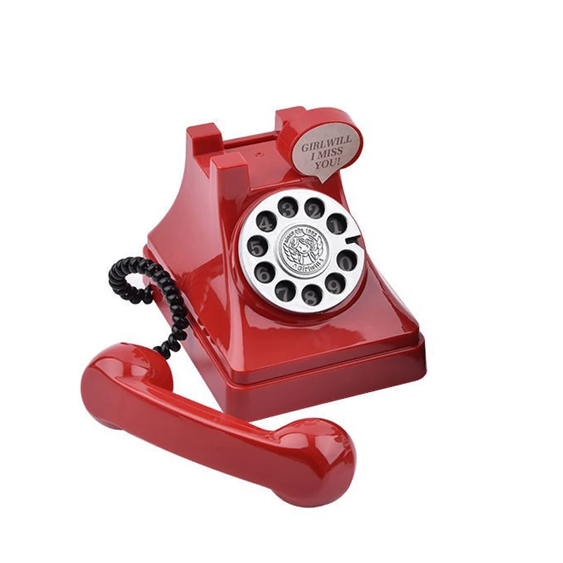 Creatieve schattige retro telefoon geldpot jongens en meisjes cadeau fotografie rekwisieten opslagruimte foto rekwisieten decoratie geschenken