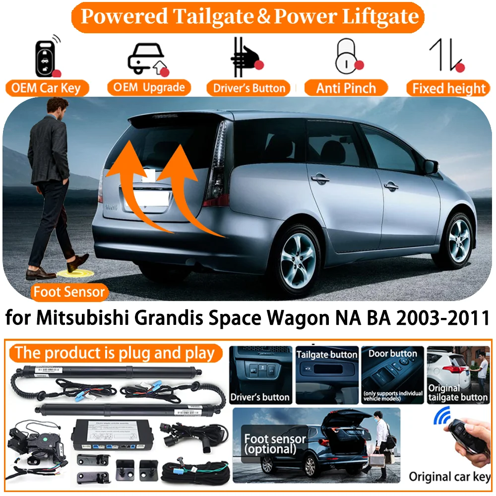Car Smart Powered Tailgate system for Mitsubishi Grandis Space Wagon NA BA 2003-2011 Automatic Electric Power Tailgate Strut kit