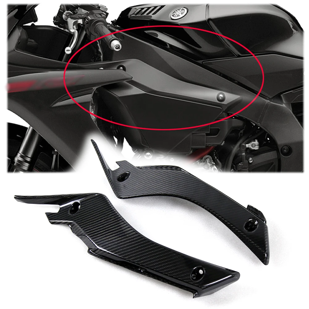 

100% Dry Carbon Fiber Motorcycle Modified Upper Frame Covers Side Panels Side Fairings For Yamaha R1 R1M 2015 2016 2017 2018